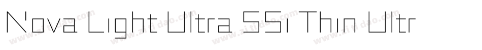 Nova Light Ultra SSi Thin Ultra Condensed字体转换